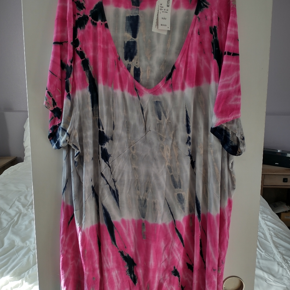 Avenue Blouse-pink tie dye